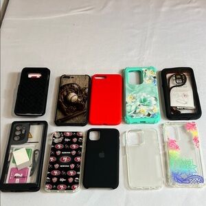 10 Assorted Phone Cases Set